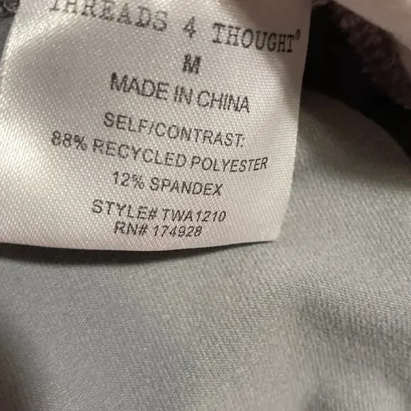 NWT Threads 4 Thought Gray White Pink Sz M Leggings - Picture 10 of 12